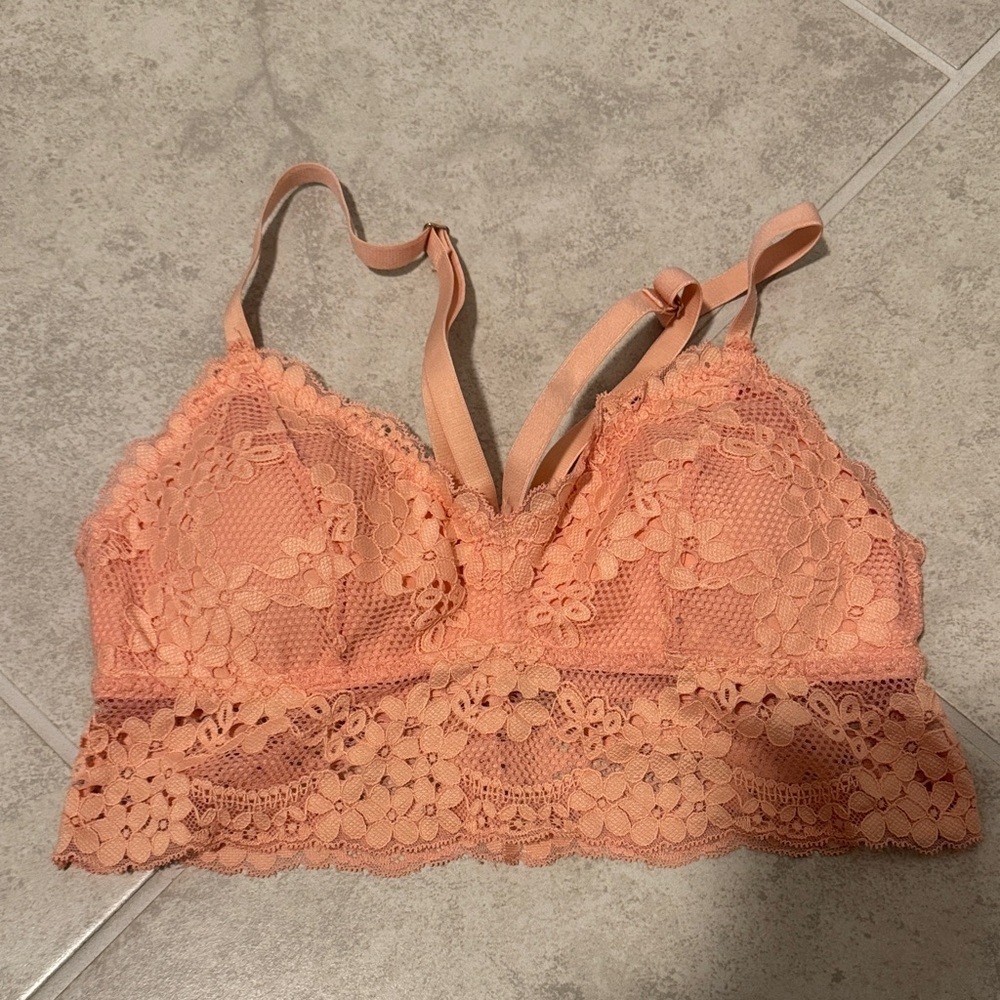 Lace Bralette In Peach